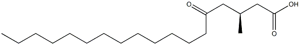 [S,(+)]-3-Methyl-5-oxostearic acid Struktur