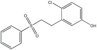 4-Chloro-3-(2-phenylsulfonylethyl)phenol Struktur