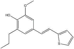 4-[(E)-2-(2-Thienyl)ethenyl]-2-methoxy-6-propylphenol Struktur