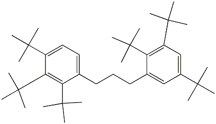 1-(2,3,4-Tri-tert-butylphenyl)-3-(2,3,5-tri-tert-butylphenyl)propane Struktur