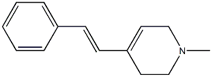 1,2,3,6-Tetrahydro-1-methyl-4-(2-phenylethenyl)pyridine Struktur