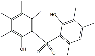 2,2'-Dihydroxy-3,3',4,4',5,6,6'-heptamethyl[sulfonylbisbenzene] Struktur