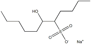 6-Hydroxyundecane-5-sulfonic acid sodium salt Struktur