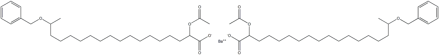 Bis(17-benzyloxy-2-acetyloxystearic acid)barium salt Struktur