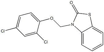 3-[(2,4-Dichlorophenoxy)methyl]benzothiazol-2(3H)-one Struktur