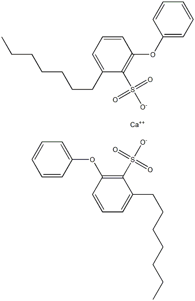 Bis(2-heptyl-6-phenoxybenzenesulfonic acid)calcium salt Struktur