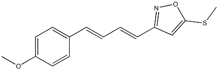 3-[(1E,3E)-4-[4-Methoxyphenyl]-1,3-butadienyl]-5-(methylthio)isoxazole Struktur