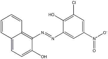 1-(3-Chloro-2-hydroxy-5-nitrophenylazo)-2-naphthol Struktur