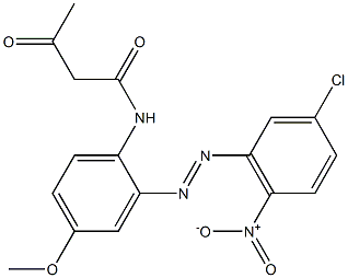 2-Acetyl-2'-(3-chloro-6-nitrophenylazo)-4'-methoxyacetanilide Struktur