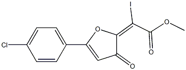 2-[Iodo(methoxycarbonyl)methylene]-5-(4-chlorophenyl)furan-3(2H)-one Struktur