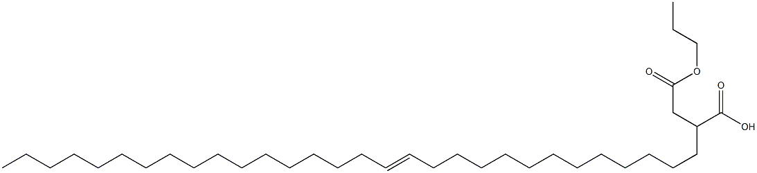 2-(13-Triacontenyl)succinic acid 1-hydrogen 4-propyl ester Struktur