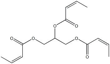 Glycerin trisisocrotonate Struktur