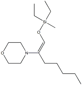 1-Morpholino-1-[[diethyl(methyl)silyl]oxymethylene]hexane Struktur