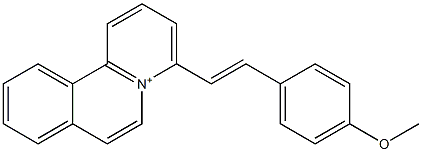 4-[(E)-4-Methoxystyryl]benzo[a]quinolizinium Struktur