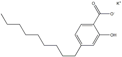 4-Nonyl-2-hydroxybenzoic acid potassium salt Struktur