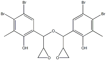 3,4-Dibromo-6-hydroxy-5-methylphenylglycidyl ether Struktur