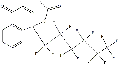 4-(Tridecafluorohexyl)-4-acetoxynaphthalen-1(4H)-one Struktur