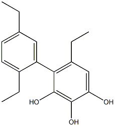 5-Ethyl-4-(2,5-diethylphenyl)benzene-1,2,3-triol Struktur