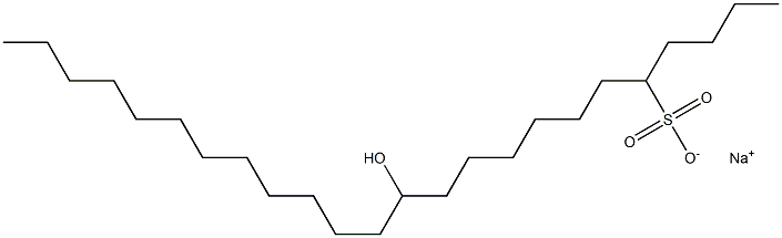 12-Hydroxytetracosane-5-sulfonic acid sodium salt Struktur