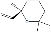 (R)-2-Ethenyltetrahydro-2,6,6-trimethyl-2H-pyran Struktur