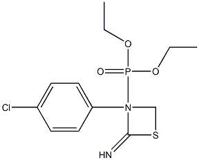 3-(4-Chlorophenyl)-N-(diethoxyphosphinyl)-1,3-thiazetidin-2-imine Struktur