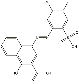 4-[(5-Chloro-4-methyl-2-sulfophenyl)azo]-1-hydroxy-2-naphthalenecarboxylic acid Struktur