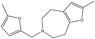 6-(5-Methylfurfuryl)-5,6,7,8-tetrahydro-2-methyl-4H-furo[2,3-d]azepine Struktur