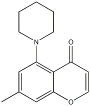 7-Methyl-5-piperidino-4H-1-benzopyran-4-one Struktur