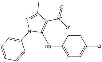 1-Phenyl-3-methyl-4-nitro-5-[(4-chlorophenyl)amino]-1H-pyrazole Struktur