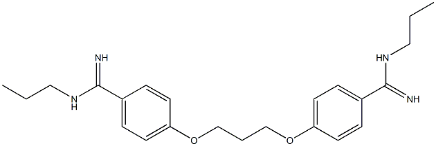 4,4'-(Propane-1,3-diylbisoxy)bis(N1-propylbenzamidine) Struktur