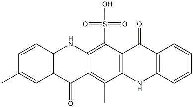 5,7,12,14-Tetrahydro-2,13-dimethyl-7,14-dioxoquino[2,3-b]acridine-6-sulfonic acid Struktur