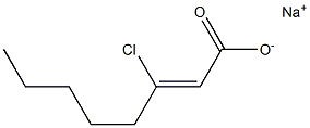 3-Chloro-2-octenoic acid sodium salt Struktur