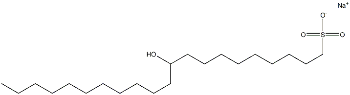 10-Hydroxyhenicosane-1-sulfonic acid sodium salt Struktur