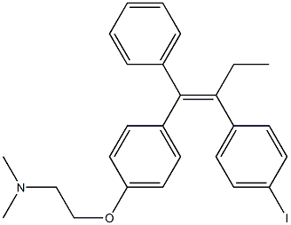 2-[4-[(Z)-1-Phenyl-2-(4-iodophenyl)-1-butenyl]phenoxy]-N,N-dimethylethanamine Struktur