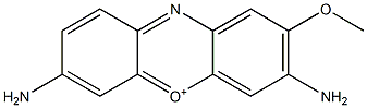 3,7-Diamino-2-methoxyphenoxazin-5-ium Struktur