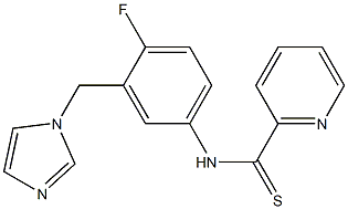 N-[3-(1H-Imidazol-1-ylmethyl)-4-fluorophenyl]pyridine-2-carbothioamide Struktur