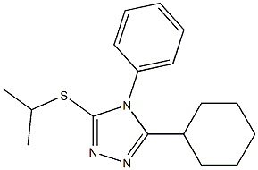 5-Cyclohexyl-4-phenyl-3-[isopropylthio]-4H-1,2,4-triazole Struktur