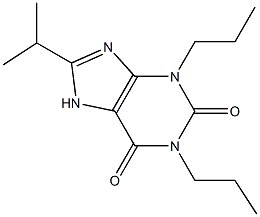 1,3-Dipropyl-8-isopropyl-7H-purine-2,6(1H,3H)-dione Struktur