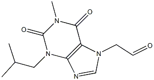 1-Methyl-3-isobutyl-7-(2-oxoethyl)xanthine Struktur