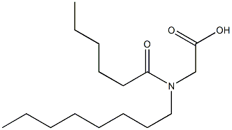 N-Hexanoyl-N-octylglycine Struktur