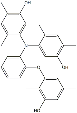 N,N-Bis(5-hydroxy-2,4-dimethylphenyl)-2-(3-hydroxy-2,5-dimethylphenoxy)benzenamine Struktur