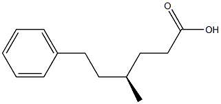 [S,(-)]-4-Methyl-6-phenylhexanoic acid Struktur