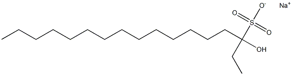 3-Hydroxyheptadecane-3-sulfonic acid sodium salt Struktur