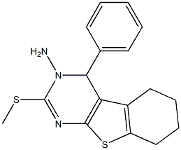 3,4,5,6,7,8-Hexahydro-2-(methylthio)-3-amino-4-phenyl[1]benzothieno[2,3-d]pyrimidine Struktur