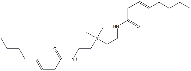 N,N-Dimethyl-2-(3-octenoylamino)-N-[2-(3-octenoylamino)ethyl]ethanaminium Struktur