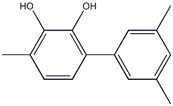 6-Methyl-3-(3,5-dimethylphenyl)benzene-1,2-diol Struktur