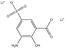 3-Amino-5-sulfosalicylic acid dilithium salt Struktur