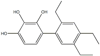 4-(2,4,5-Triethylphenyl)benzene-1,2,3-triol Struktur