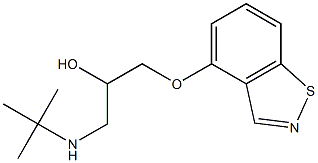 1-(1,2-Benzisothiazol-4-yloxy)-3-(tert-butylamino)-2-propanol Struktur