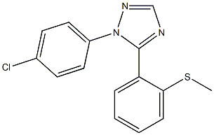 1-(4-Chlorophenyl)-5-(2-methylthiophenyl)-1H-1,2,4-triazole Struktur